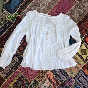 Linen Peasant Top
